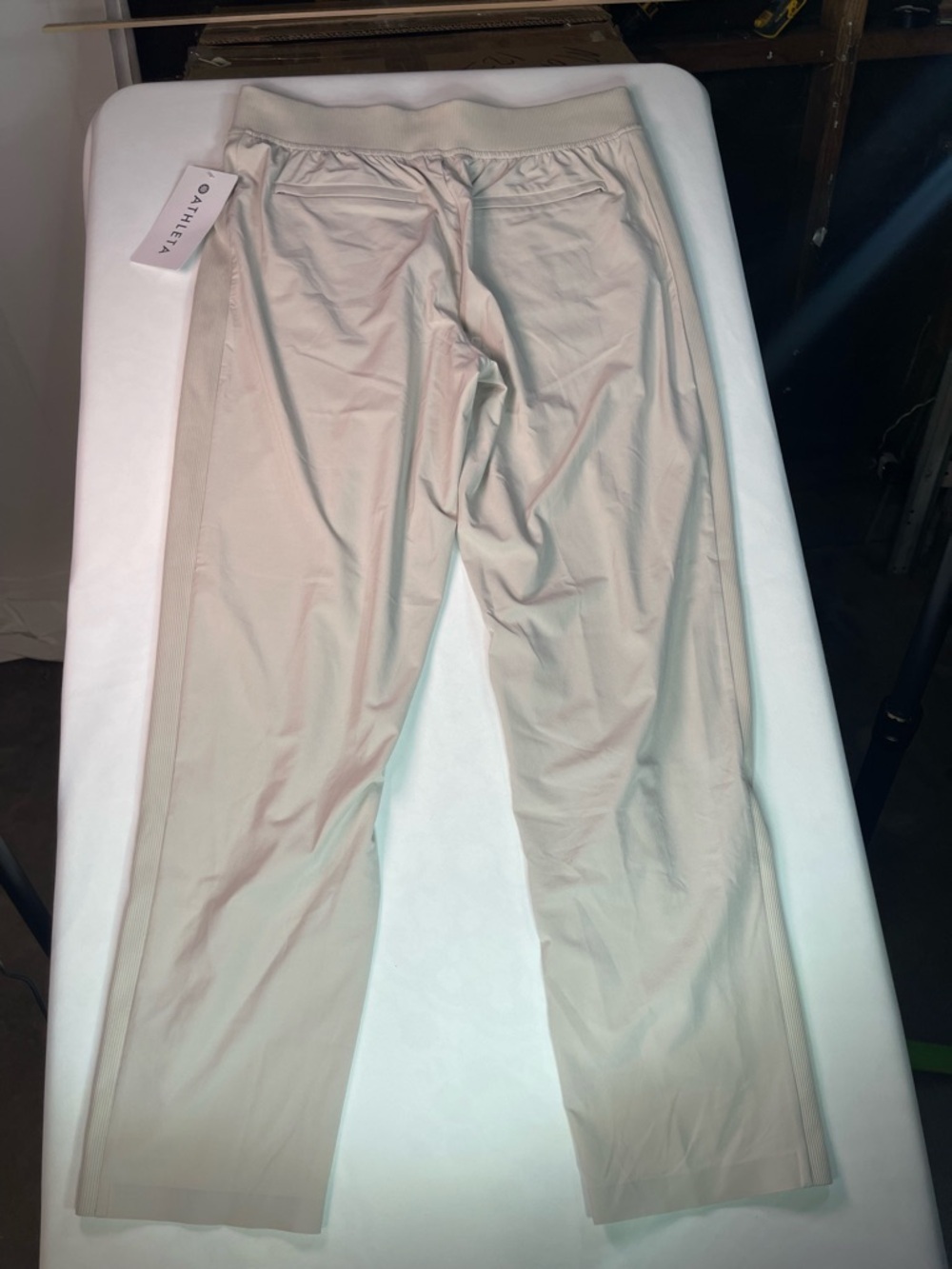 Athleta Women's Cropped Performance Pants in Light Taupe - Picture 8 of 10